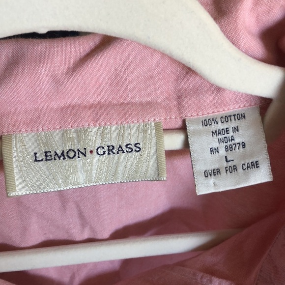 Lemon Grass 90s Y2K Floral Color Block Short Sleeve Button Down - Picture 8 of 8